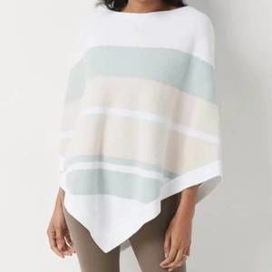NEW BAREFOOT DREAMS cozy chic ultra lite ocean breeze poncho in pink multi strip